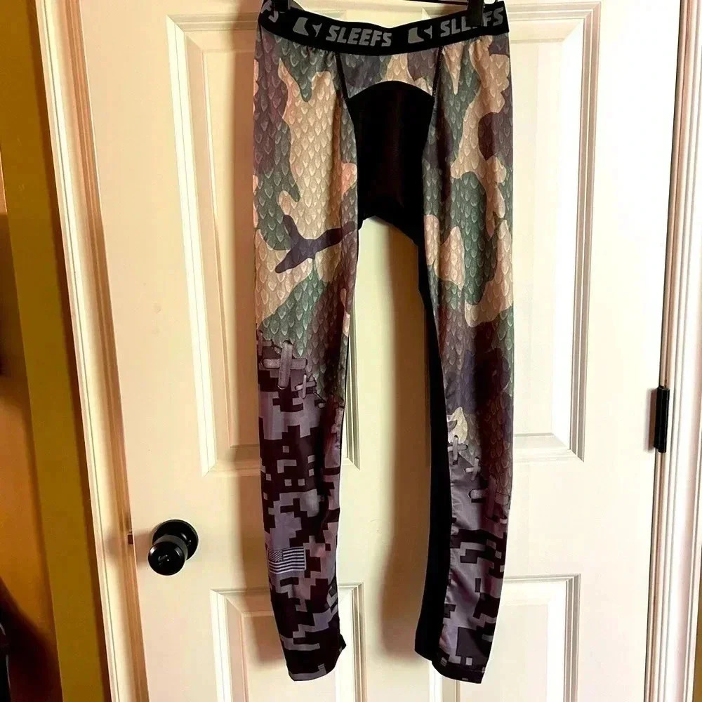 GUC Sleefs compression legging youth XL would fit size 10/12.  Football. Camo